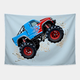 Cartoon monster truck Tapestry