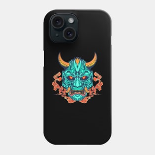 oni mask red green cloud big fang Phone Case