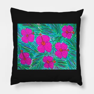 Hawaii Dreams Hibiscus Flowers Pillow