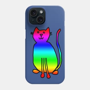 Bright Cat Rainbow Phone Case