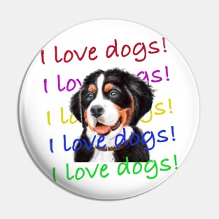 I Love Dogs Pin