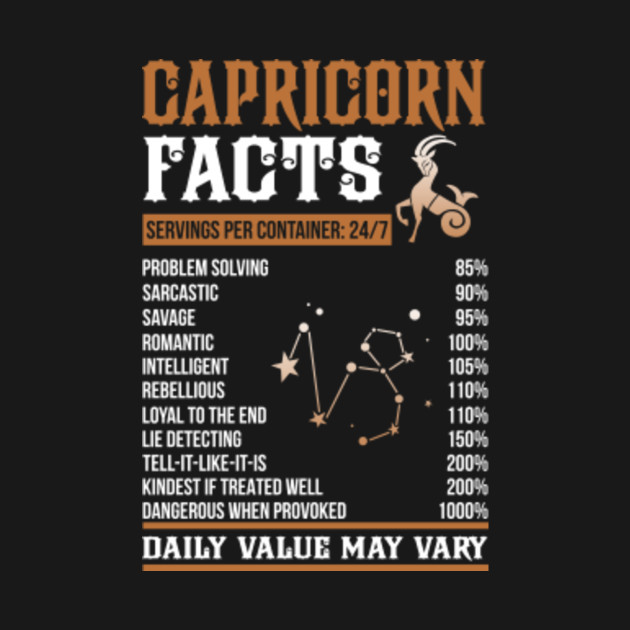 Disover Capricorn Facts Zodiac Sign Shirt Birthday Gift - Capricorn Zodiac Sign - T-Shirt