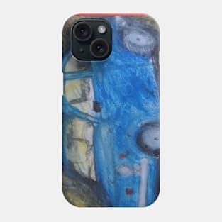 Sky blue Fiat500 - 1 Phone Case