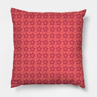 Pink Stars Repeated Pattern 037#001 Pillow