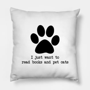 Book and cat lovers Pillow