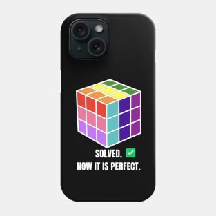 Pride colors cube perfectly solved, for dark background Phone Case