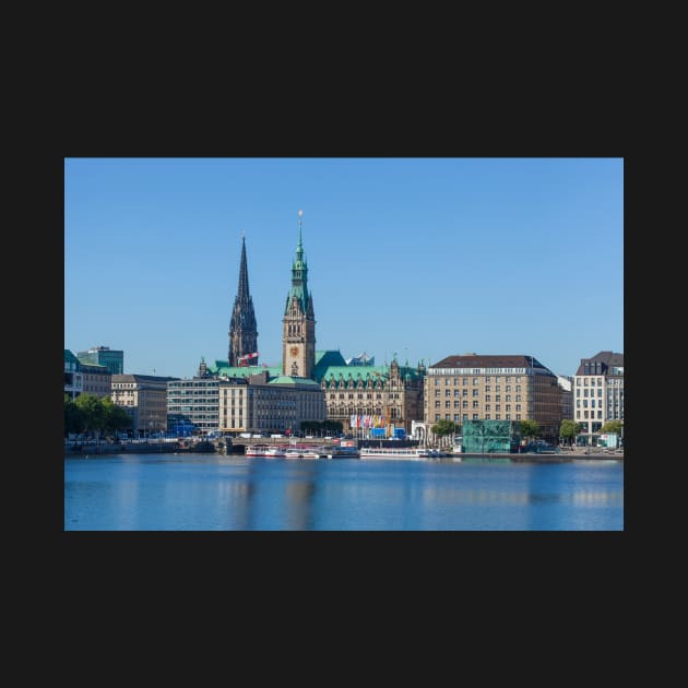 Inner Alster, City Hall, Hamburg, Germany by Kruegerfoto