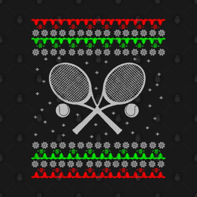 Tennis Ugly Christmas Sweater Gift by uglygiftideas