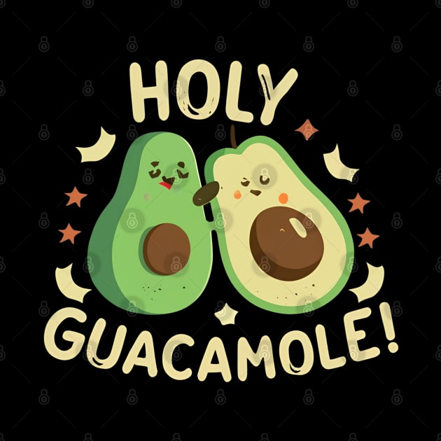 Holy Guacamole Funny pun avocado by NomiCrafts