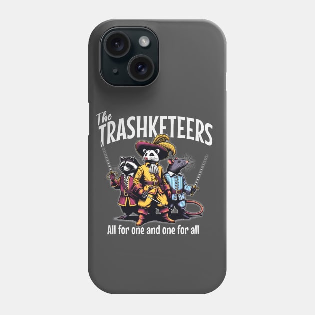 The Trashketeers - "All for One!" Raccoon, Rat, Possum Phone Case by Critter Chaos