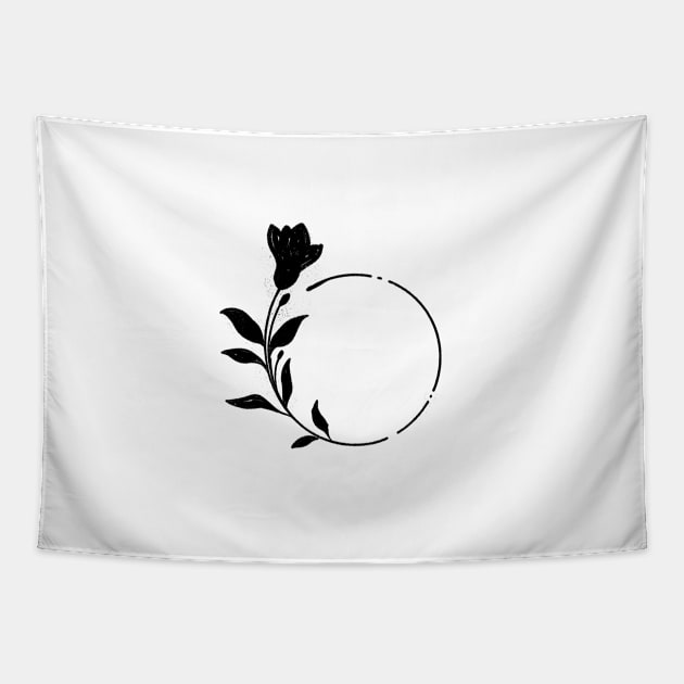 Natural Curves || Minimal Flower Tapestry by WorkTheAngle