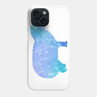 Dreamy pastel watercolor capybara silhouette Phone Case