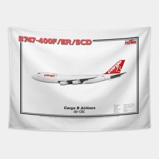 Boeing B747-400F/ER/SCD - Cargo B Airlines (Art Print) Tapestry