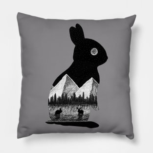 Bunny Rabbit Stippling Pillow