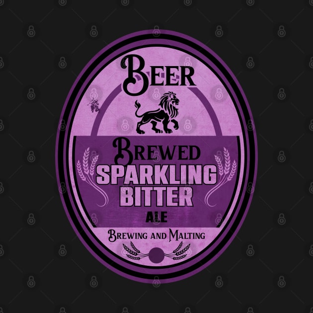 Purple Vintage Brewed Beer by CTShirts