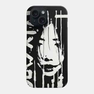 Kuchisake Onna Painting modern black Phone Case