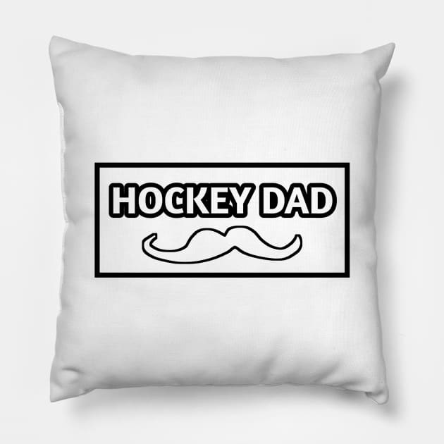 Hockey dad , Gift for Hockey players With Mustache Pillow by BlackMeme94