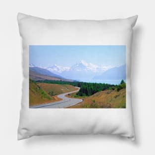 Mount Cook Highway Pillow