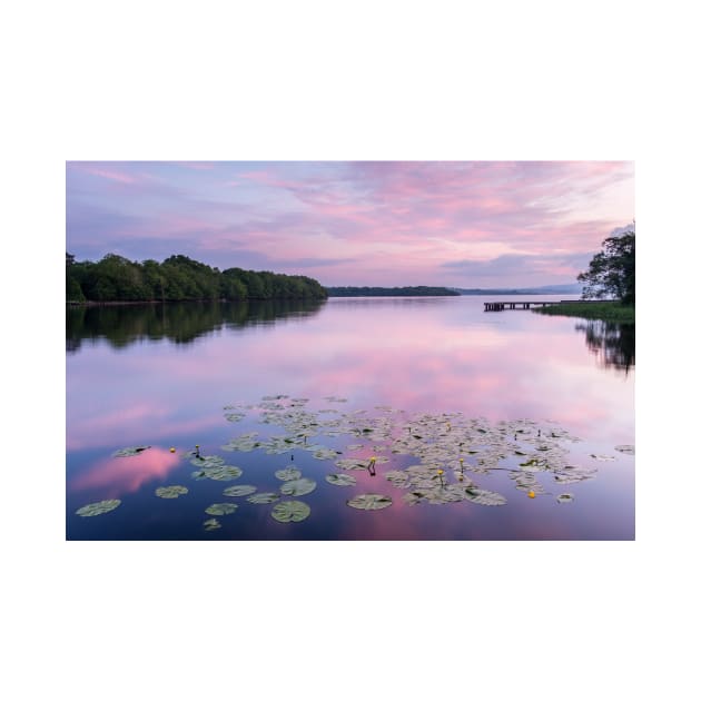 Pink sunset over Lough Erne by Aidymcg