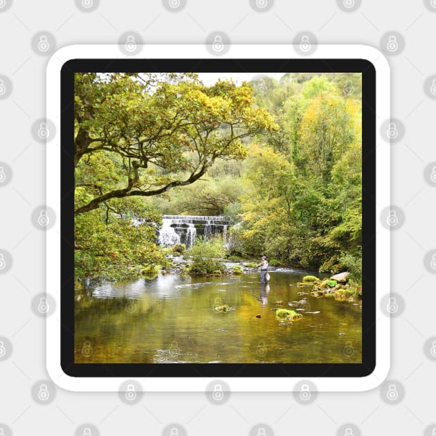 Fly Fishing in the River Wye Magnet by Graz-Photos