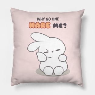 Funny bunny puns, Why no one Hare me? Pillow