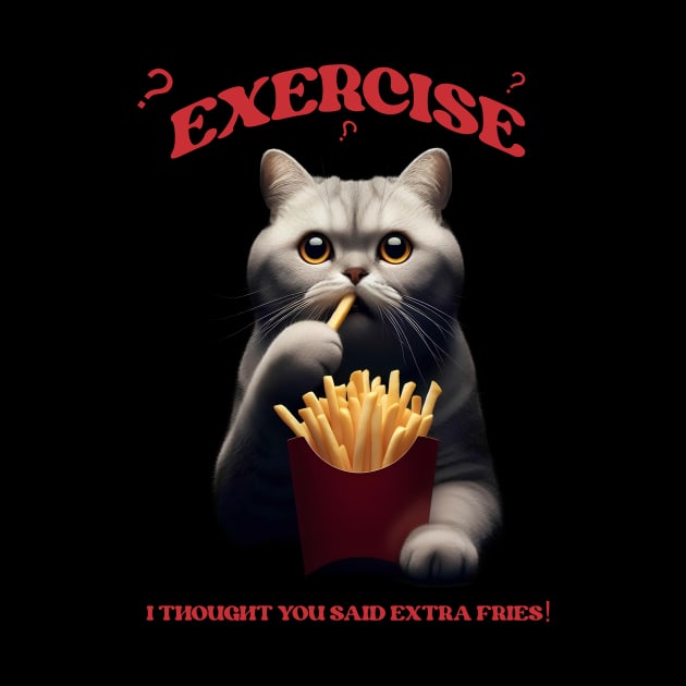 Exercise? Extra fries !!! by Ritvik Takkar