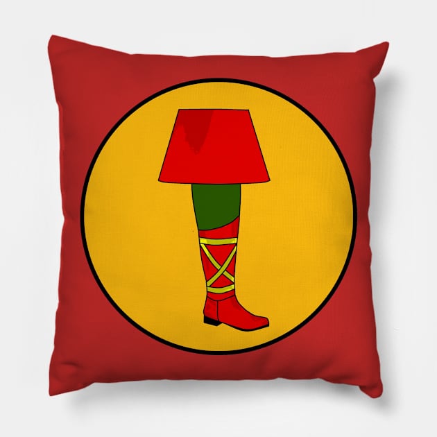 Green Leg Lamp Parody Pillow by J. Rufus T-Shirtery