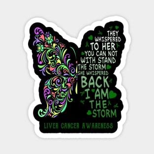 liver cancer butterfly i am the storm Magnet