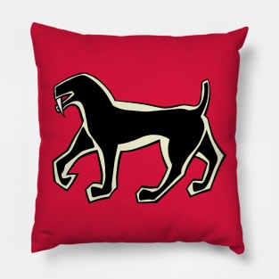 Saber Tooth Tiger Cave Illustration Pillow