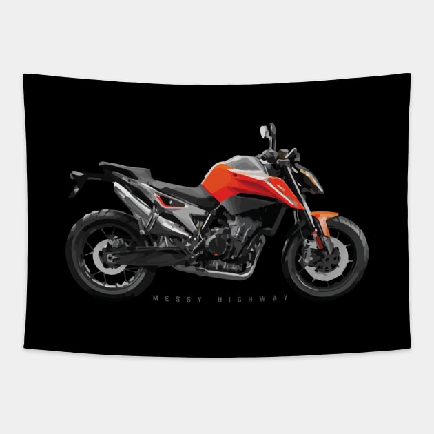 KTM 790 Duke orange sn Tapestry by MessyHighway