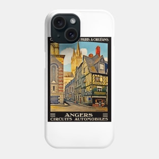 Angers France - Vintage French Travel Poster Design Phone Case