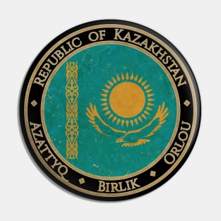 Vintage Republic of Kazakhstan Asia Asian Flag Pin