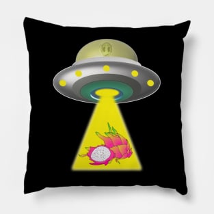UFO dropping a beautiful dragon fruit / pitaya Pillow