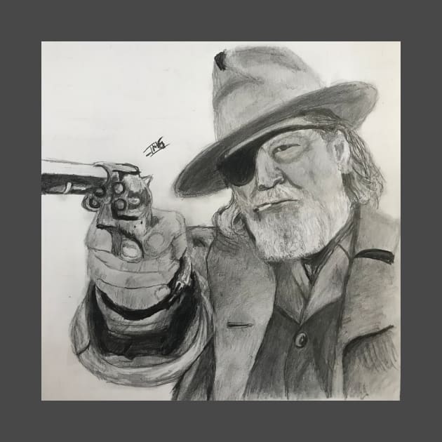 Cowboy Drawing by JmacSketch