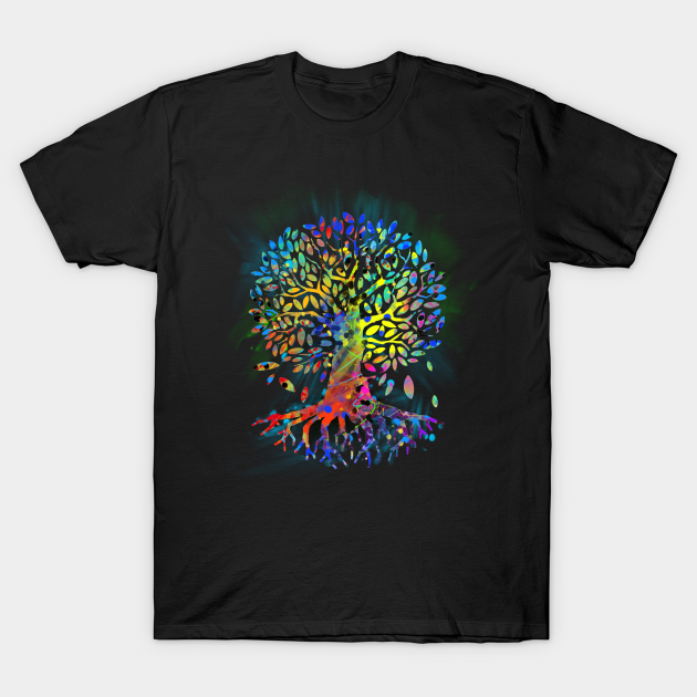 Colorful Tree Of Life Gift The Tree Of Life Yoga Design - T-Shirt