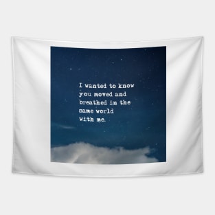 Moved and breathed - Fitzgerald in the night sky Tapestry