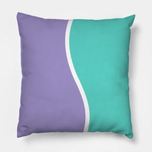 Designer Teal And Purple Wave Pillow