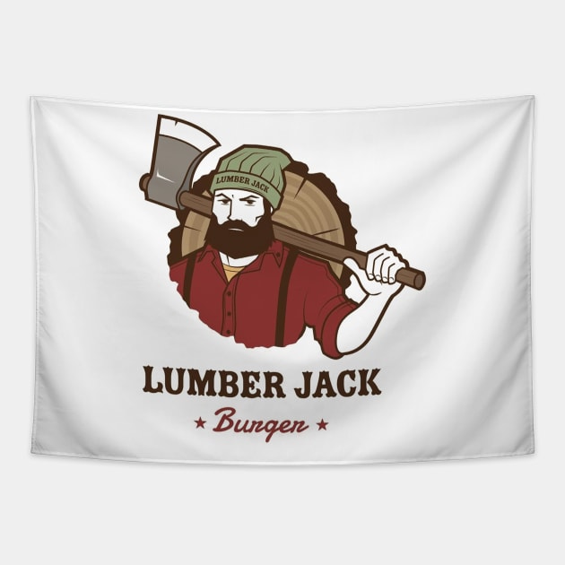 lumber jack burger Tapestry by nicolasleonard