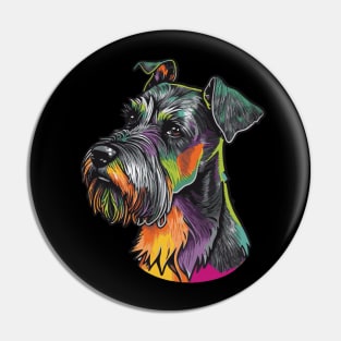 Miniature Schnauzer Dog Art Pin