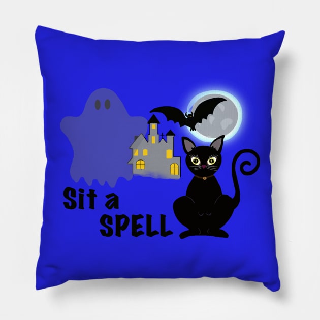 Come sit a spell Pillow by Keatos