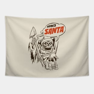 Santa Skeleton Tapestry