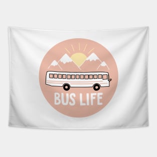 Bus Life (pink) Tapestry