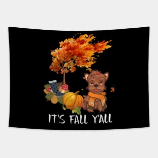 It's Fall Y'All Dog Halloween Day Costume Gift Tapestry