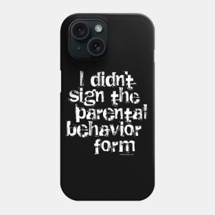 Parental Behavior Form (Youth Sports) Phone Case