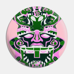 olmec gemini totem head ecopop Pin