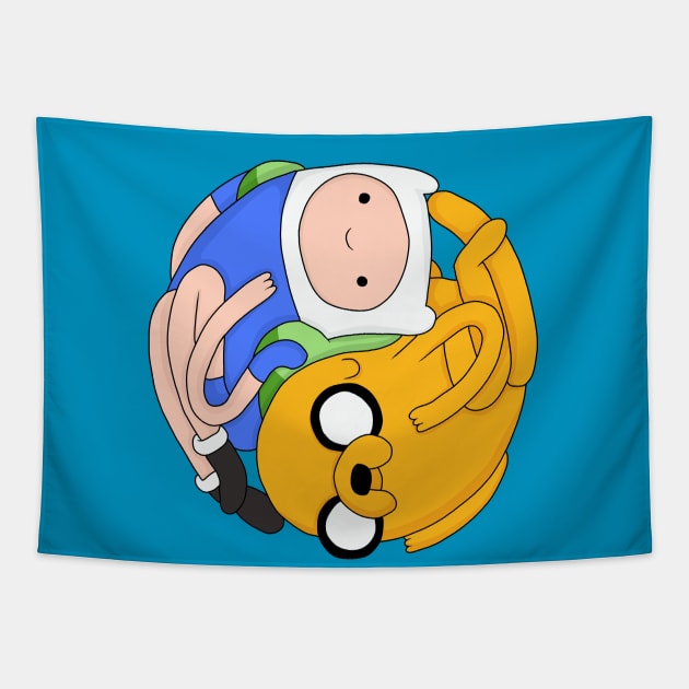 Jake and Finn Tapestry by valentinahramov