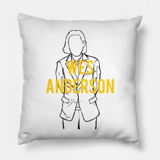 A portrait of Wes Anderson Pillow