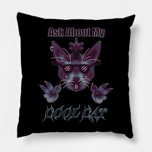 Goth Ask About My Cat Pillow