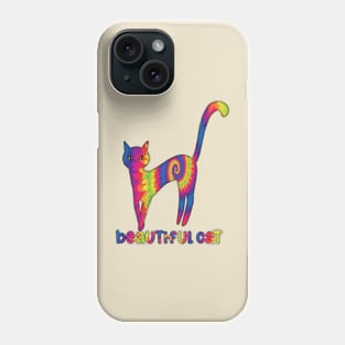 Beautiful cat Tie Dye Pattern Phone Case