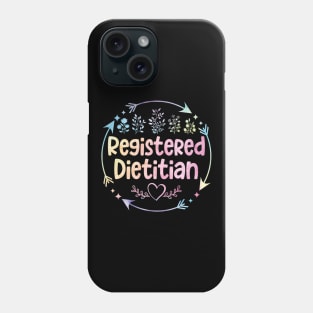 Registered Dietitian cute floral watercolor Phone Case